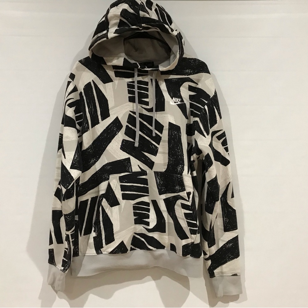 Nike Men’s Pullover Hoodie Sweatshirt 
Black/white/gray